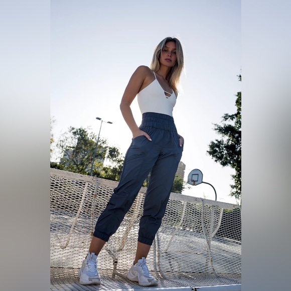 NWT Free People The Way Home Jogger Pants Size Small Deep Sea Blue - Picture 4 of 7